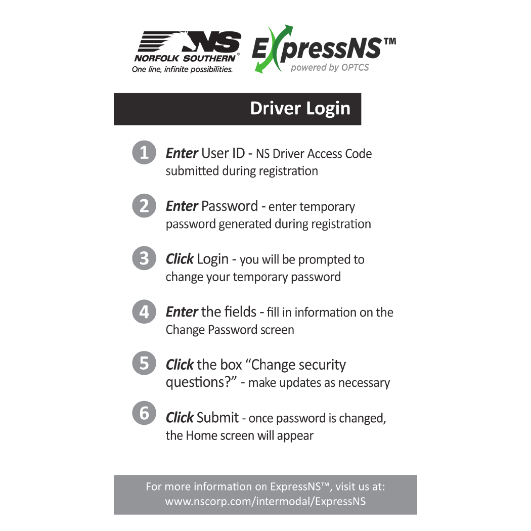 ExpressNS Driver Login